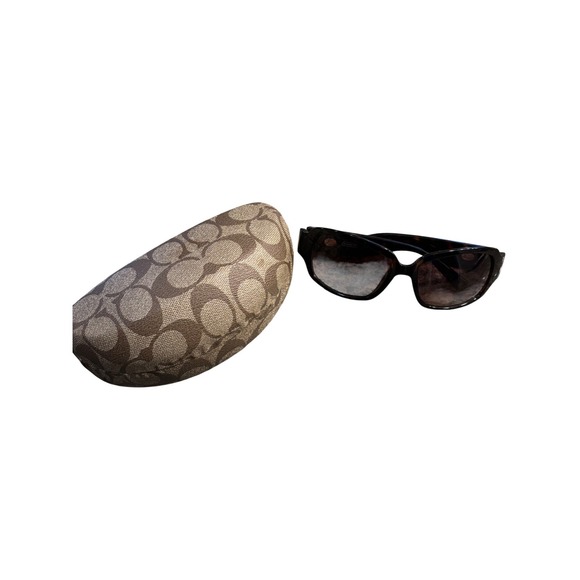 Coach Piper S611 Tortoise Shell Sunglasses with Signature Case Brown Gradient